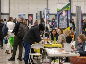 The provincial government is hosted a career fair for Ukrainian refugees at the Viterra International Trade Centre on Tuesday, November 1, 2022 in Regina.