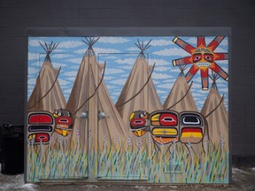 The Heritage Community Fridge that sits by Carmichael Outreach on 1510 12th Avenue on Friday, November 25, 2022 in Regina.