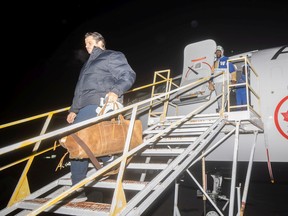 Zach Collaros and the Winnipeg Blue Bombers arrived in Regina on Tuesday in advance of Sunday's Grey Cup game.