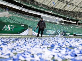 Various crews were working at Mosaic Stadium cleaning up after the109th Grey Cup that was played yesterday.