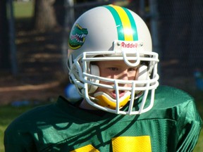Josh Hagerty dengan Gators selama hari-harinya di Regina Minor Football.