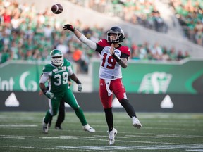 The Calgary Stampeders traded quarterback Bo Levi Mitchell, 19, to the Hamilton Tiger-Cats on Monday.