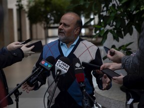Ministry of Health provincial chief medical health officer Dr. Saqib Shahab speaks to the media on the importance of the influenza vaccination this fall at the TC Douglas Building on Tuesday, November 15, 2022 in Regina.