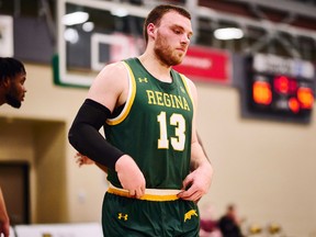 Carter Millar led the Regina Cougars men's basketball team in scoring and rebounds on the weekend.