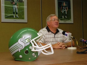 Ssakatchewan Roughriders head coach John Gregory is shown in July of 1989. Later that year, he coached the Roughriders to the second championship in franchise history.