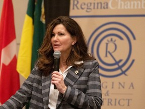 Mayor Sandra Masters speaks at the Regina & District Chamber of Commerce's Breakfast Series at the Delta Hotel.