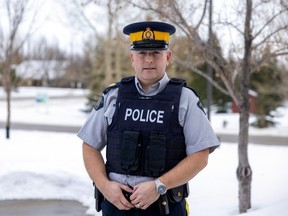 White Butte RCMP Staff Sergeant Corey Niedzielski at the White Butte RCMP detachment on Thursday, January 26, 2023 in White City.