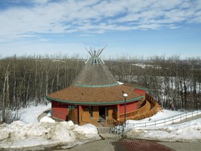 In this file photo, the spirit lodge at the Okimaw Ohci Healing Lodge is shown.