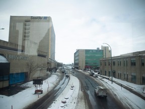 Saskatchewan Drive facing westbound on Jan. 26, 2023 in Regina.