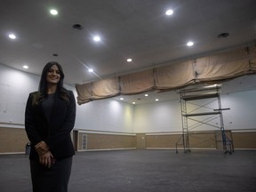 Neha Jain, director of communications for The Nest Health Centre stands for a portrait at the former YMCA on Wednesday, January 18, 2023 in Regina. The Nest will be the site of a temporary winter shelter beginning at the end of January and will run until the end of April.