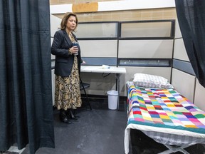 Erica Beaudin, executive director of Regina Treaty/Status Indian Services, tours what is being called The Gathering Place, New Beginnings at the The Nest Health Centre on Thursday, January 26, 2023 in Regina.