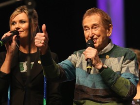 Bob McGrath enjoys his last Telemiracle telethon at TCU Place in Saskatoon on March 8, 2015.