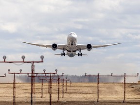 A Westjet Boeing 787-9 Dreamliner scheduled to depart Calgary and arrive in Toronto made an unscheduled stop at the Regina International Airport on Friday, April 1, 2022 in Regina.