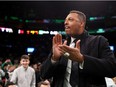 Former NBA player Paul Pierce attends the game between the Boston Celtics and Houston Rockets at TD Garden on February 29, 2020 in Boston, Massachusetts.