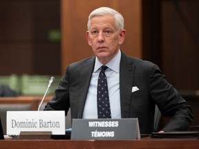 Dominic Barton, former former global managing director of McKinsey & Company, appears at a House of Commons committee in early February looking into consulting contracts awarded to the firm.