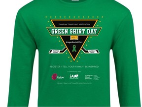 Regina woman Brandy Hehn, a two-time organ recipient, designed the 2023 Green Shirt Day logo for the five-year anniversary of the Humboldt Broncos bus crash.
