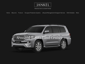 Armoured Toyota Land Cruisers offered on the Jankel Tactical Systems website.