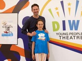 Local actor/fight choreographer Ryland Alexander and his daughter Kinsley are shown outside the rehearsal space for Do It With Class Young People's Theatre in the Southland Mall.