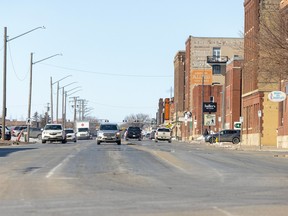 Dewdney Avenue, Warehouse District, looking east from Broad Street to Albert Street, on Friday, March 17, 2023 in Regina.