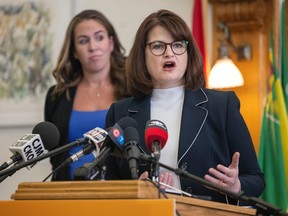 Opposition leader Carla Beck and and economy critic Aleana Young represent a growing gap between in Saskatchewan politics between men and women.