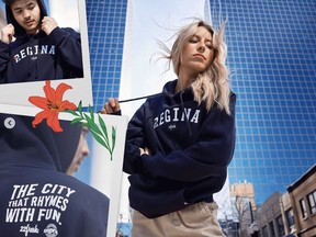 Clothing with the now defunct rebranding promotion by Experience Regina.