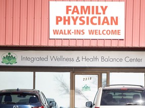 The front facade of the Integrated Wellness and Health Balance Center on Monday, April 17, 2023 in Regina. Dr. Tshipita Kabongo has been charged with unprofessional conduct relating to the following: he failed to know and/or follow the Policy on Complementary and Alternative Therapies when he prescribed Ivermectin for COVID-19.