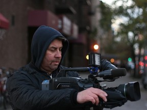 Saskatchewan filmmaker Thomas Hale on the set of the movie All or Nothing in New York. Supplied photo by Kelly Balon.