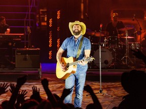 Dean Brody performs at the 2022 Calgary Stampede.