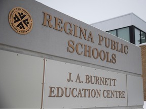 The Regina Public Schools Division office sign.