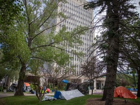 Regina city hall camp