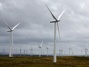 Wind turbines stand at Whitelee Windfarm, the U.K.'s largest onshore windfarm, operated by ScottishPower Renewables, a unit of Iberdrola SA, on Eaglesham Moor near Glasgow, Scotland, in August of 2014.