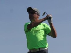 Rick Hallberg of Weyburn is shown at the Saskatchewan senior men's golf championship on July 28, 2021 in Warman. (Photo courtesy Golf Saskatchewan.)