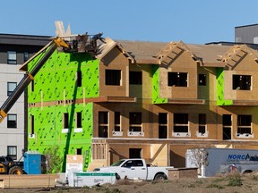 Home construction is underway in Brighton. Photo taken in Saskatoon.