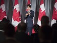 Prime Minister Justin Trudeau speaks at a Liberal Party fundraiser in Toronto in April, 2019.