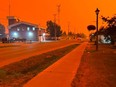 This handout photo shows the town of Fort Smith, Canada during the wildfires, on August 13, 2023.