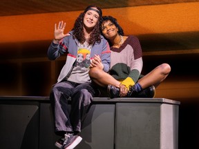 Jade McLeod as Jo and Teralin Jones as Frankie in the North American tour of Jagged Little Pill.