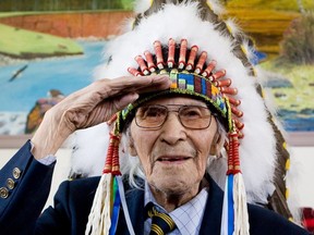 Henry Beaudry, one of Saskatchewan's 440 Indigenous people who served in the Second World War. Beaudry, who was held as a prisoner of war in Austria, died in 2016.