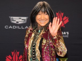 Award-winning singer-songwriter Buffy Sainte-Marie poses for a photograph on the red carpet for the 2022 Canada's Walk of Fame Gala in Toronto, on Saturday, Dec.3, 2022. Sainte-Marie is pushing back on a report that questions her Indigenous heritage, maintaining she has never lied about her identity.THE CANADIAN PRESS/ Tijana Martin