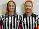 Alex Clarke (left) and Cianna Lieffers (right) have become the first female referees in the WHL this season. 
