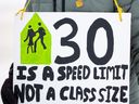 Hundreds of teachers in Saskatoon rallied in front of Centre Mall on Jan. 22, 2024.