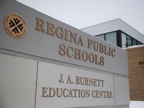 The Regina Public Schools board office is seen in December of 2022 in Regina, Sask.