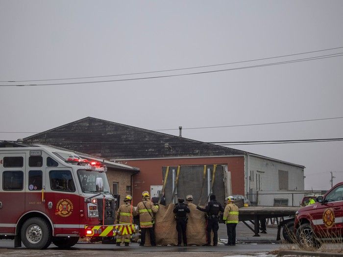 Regina Police Services and Regina Fire and Protective Services respond to scene where fatality took place on McDonald street and Hoffer drive on Friday, February 2, 2024 in Regina. KAYLE NEIS / Regina Leader-Post