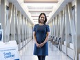 Dr. Mita Manna stands for a photo at Royal University Hospital in Saskatoon on Feb. 21, 2024.