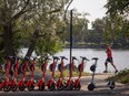 E-scooters at Wascana Lake