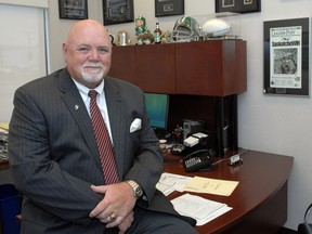 Riders CEO/president Jim Hopson in his office in 2009