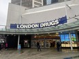 A London Drugs store is shown In Vancouver on Wednesday Oct. 18, 2023. Retail and pharmacy chain London Drugs says in a post on social media that it has closed all of its stores in Western Canada temporarily due to what it called an "operational issue."
