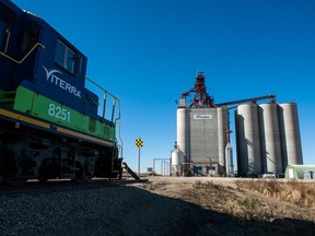 The Viterra grain terminal in Balgonie, Sask. is seen in October of 2017. BRANDON HARDER/Regina Leader-Post