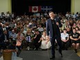 Conservative Leader Pierre Poilievre speaks during a rally in Montreal on Wednesday, June 19.
