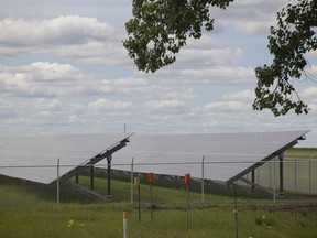 Solar panels at the Buffalo Pound Water Treatment Plant
