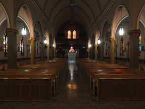 The interior of the Blessed Sacrament Parish in Regina, Saskatchewan can be seen in this photo taken on July 23, 2024. (BRANDON HARDER/The Leader-Post)